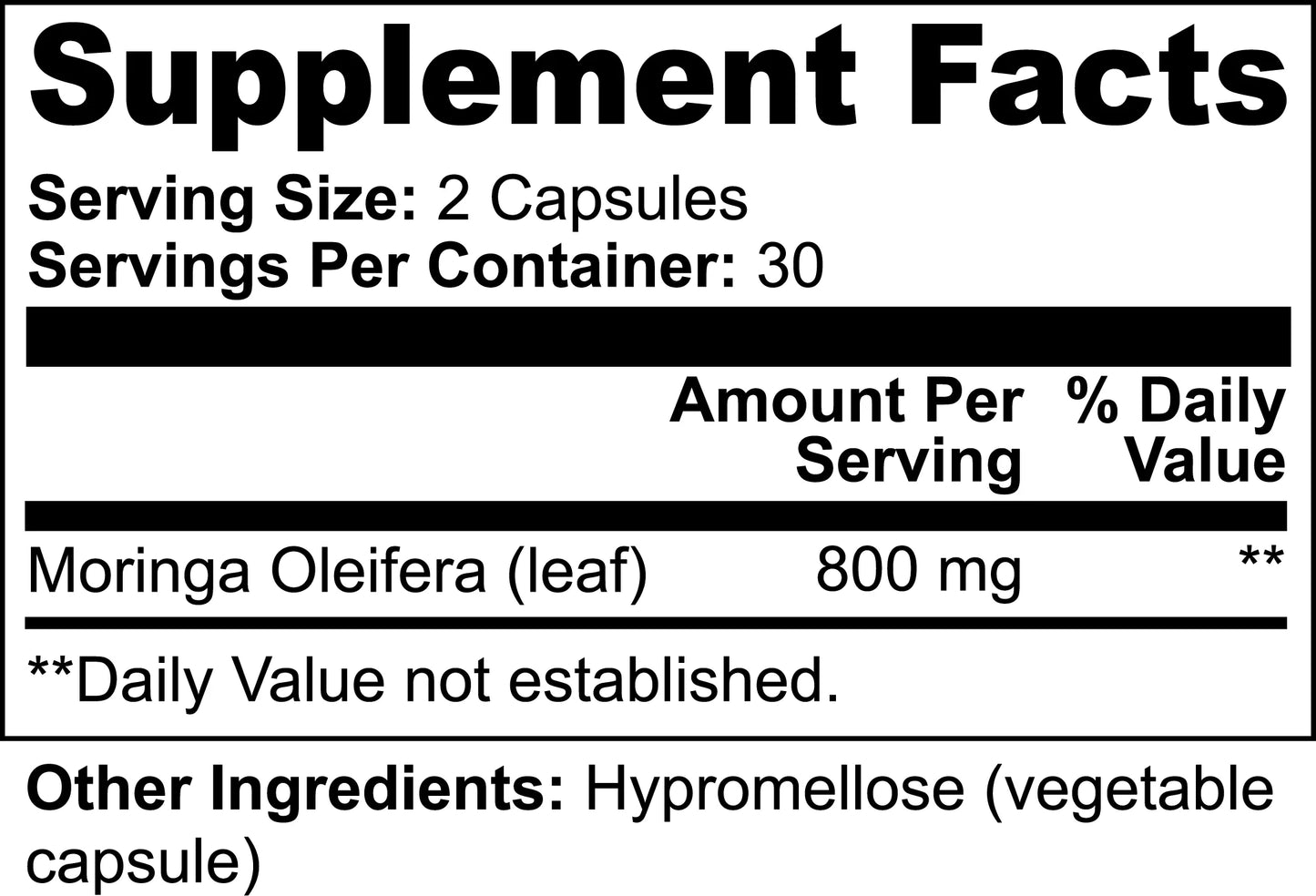 Miracle Solutions Moringa Extract Capsules™